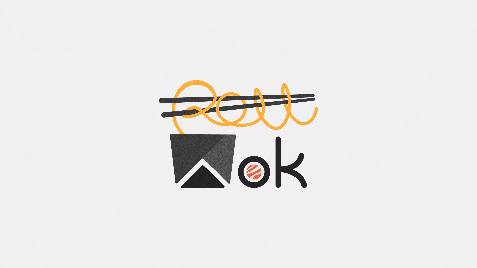 Разработка логотипа суши-бара «Roll Wok Club» в Ветлуге